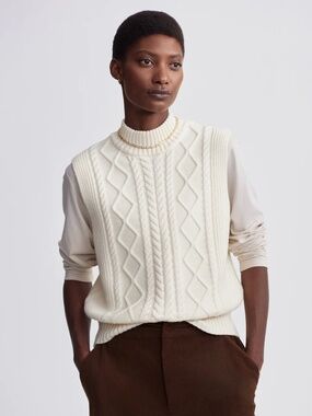 Varley Joilette Roll Neck Knit Sweater Vest